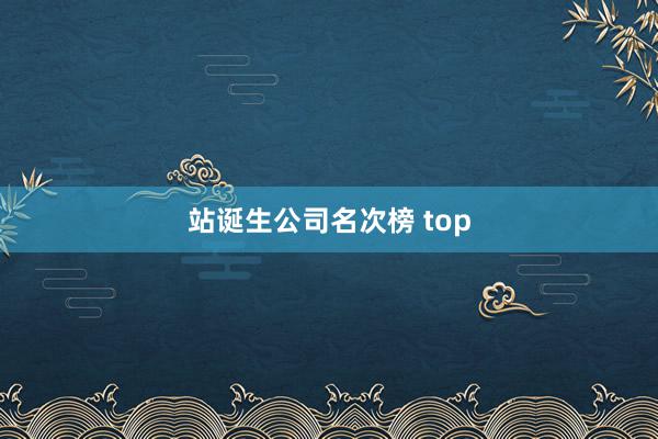 站诞生公司名次榜 top