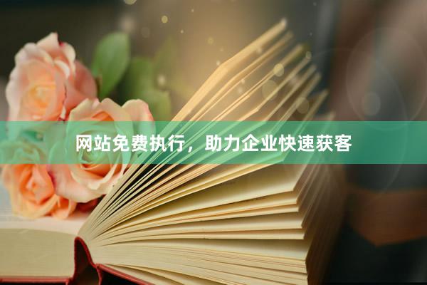 网站免费执行，助力企业快速获客