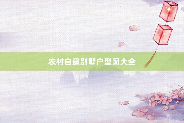 农村自建别墅户型图大全